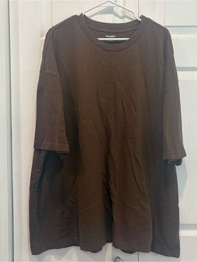 NWT Old Navy Brown Heavyweight 100% Cotton Short Sleeve T-Shirt - Size 2XL